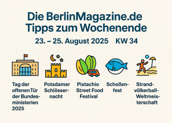 Die BerlinMagazine.de Wochentipps fürs Wochenende vom 23. – 25. August 2025 (KW 34) (C)BerlinMagazine.de AI