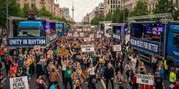 Zug der Liebe 2025 – Zehn Jahre Musik, Haltung & Solidarität in Bewegung (C)BerlinMagazine.de AI