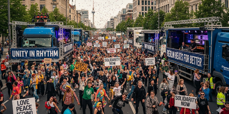 Zug der Liebe 2025 – Zehn Jahre Musik, Haltung & Solidarität in Bewegung (C)BerlinMagazine.de AI