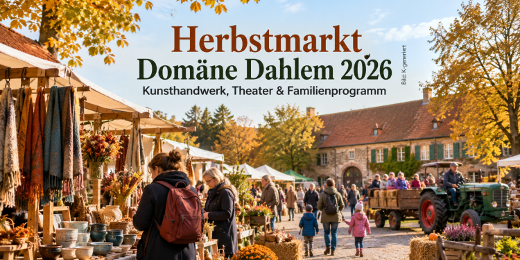 Herbstmarkt Domäne Dahlem 2026 mit Kunsthandwerk, Traktorfahrt und Familienprogramm
