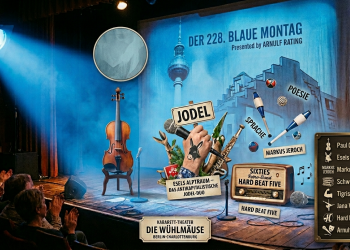 Der Blaue Montag: Das lebende Stadtmagazin feiert die 228. Ausgabe (C)BerlinMagazine.de AI