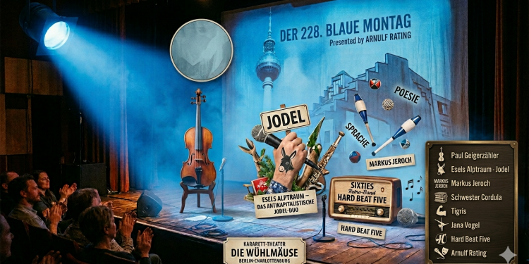 Der Blaue Montag: Das lebende Stadtmagazin feiert die 228. Ausgabe (C)BerlinMagazine.de AI