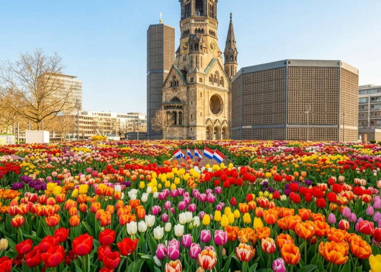 Tulpen-Meer in der City West: Berlin feiert am 14. März den „Tulip Day“ (C)BerlinMagazine.de AI