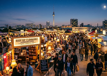 Flohmarkt-Zauber über den Dächern Berlins: Das Rooftop-Festival im Gesundbrunnen-Center (C)BerlinMagazine.de AI