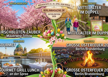 Die BerlinMagazine.de Wochentipps fürs Wochenende vom 03. – 06. März 2026 (KW15) - Oster Edition (C)BerlinMagazine.de AI