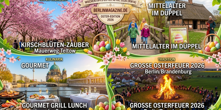 Die BerlinMagazine.de Wochentipps fürs Wochenende vom 03. – 06. März 2026 (KW15) - Oster Edition (C)BerlinMagazine.de AI