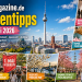 Collage zu den BerlinMagazine.de Wochentipps vom 01. bis 03. Mai 2026 mit Berliner Skyline, Gallery Weekend, Japanmarkt, 1. Mai, Ausflügen und Konzerten.