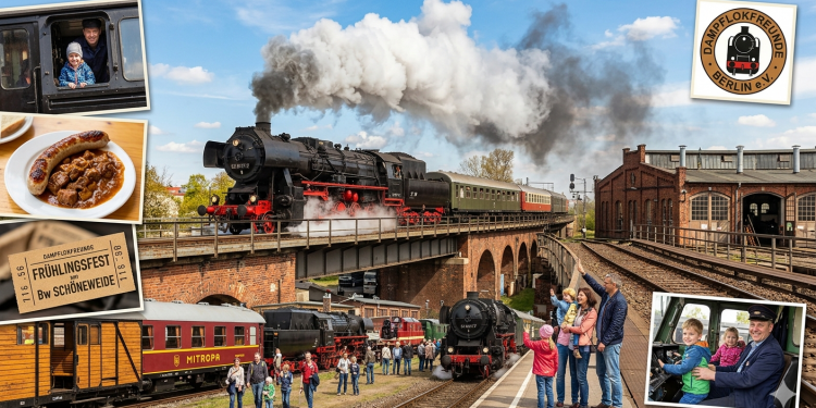 Mit Volldampf in die Vergangenheit: Das große Frühlingsfest im Bw Schöneweide (C)BerlinMagazine.de AI