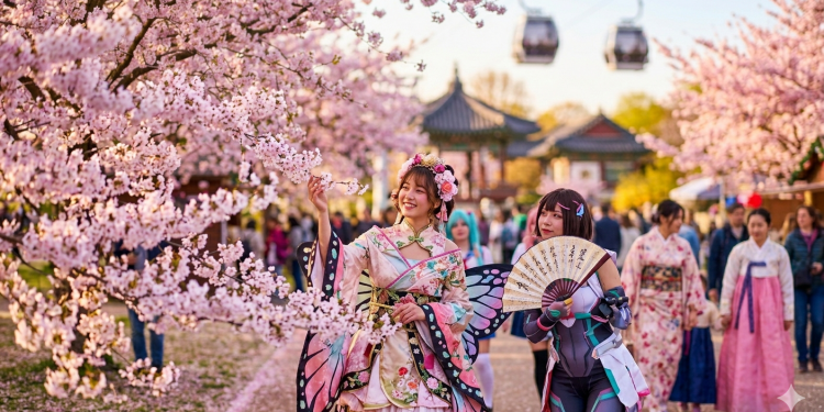 Kirschblütenfest 2026: Das rosarote Weltreise-Wochenende in den Gärten der Welt Berlin (C)BerlinMagazine.de AI