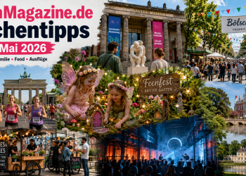 Berlin Wochenende 15 bis 17 Mai 2026 mit Frauenlauf Museumstag Bölschefest Feenfest Bites Bikes Schiller und The Infinite Now