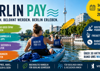 BerlinPay 2026 in Berlin mit kostenlos paddeln auf der Spree Freigetränken Rabatten Clean-ups und nachhaltigen Wasseraktionen