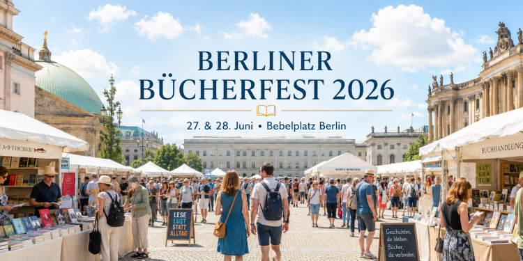 Berliner Bücherfest 2026 auf dem Bebelplatz mit Open-Air-Buchhandlung, Lesungen und Kinderprogramm