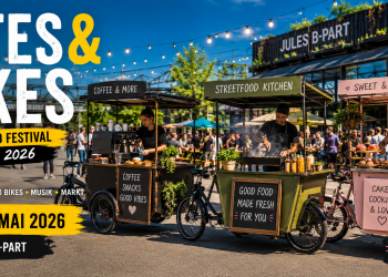 Bites & Bikes Berlin 2026 Streetfood Festival mit Cargo Bikes im Jules B-Part am Gleisdreieck