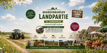 Brandenburger Landpartie 2026 mit offenen Bauernhöfen regionalen Produkten Tieren und Familienprogramm