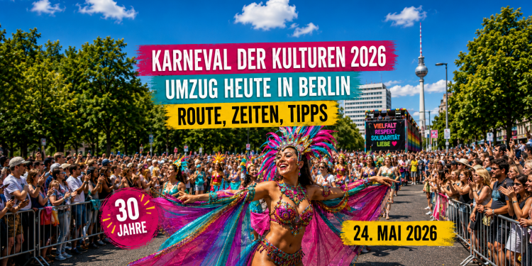 Karneval der Kulturen 2026: Großer Umzug heute in Berlin mit Route und Zeiten
