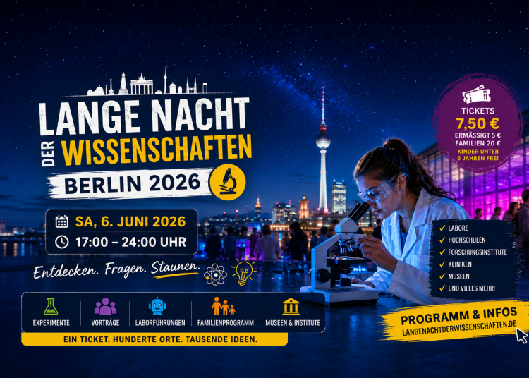 Lange Nacht der Wissenschaften Berlin 2026 mit Experimenten, Laborführungen und Programm