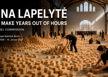 Lina Lapelytė We Make Years Out of Hours im Hamburger Bahnhof Berlin mit 400.000 Holzwürfeln und Performance
