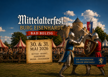 Mittelalterfest Burg Eisenhardt 2026 in Bad Belzig mit Rittern und Burg