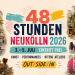 Bunte Neuköllner Straßenszene mit offenen Ateliers, Kunst, Performance und Street Art zum Festival 48 Stunden Neukölln 2026