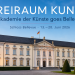 Schloss Bellevue in Berlin als Beitragsbild zu FREIRAUM KUNST 2026 der Akademie der Künste mit Himmel, Parkanlage und Veranstaltungstitel