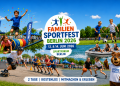 Familiensportfest Berlin 2026 im Sportforum Berlin mit Kindern beim Laufen, Skaten, Fußball, Basketball, Wasseraktion und kostenlosen Mitmachangeboten