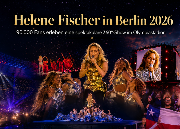 Helene Fischer begeisterte im Berliner Olympiastadion rund 90.000 Fans mit einer aufwendigen 360-Grad-Show, Akrobatik, Tänzern und einem riesigen LED-Würfel.