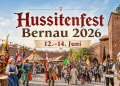 Hussitenfest Bernau 2026 mit mittelalterlichem Festumzug, historischen Kostümen, Stadtmauer, Steintor und Feststimmung