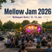 Mellow Jam 2026 im Mellowpark Berlin mit Bühne, Publikum, Skatepark, Graffiti, Rampen und Festivalstimmung bei Sonnenuntergang