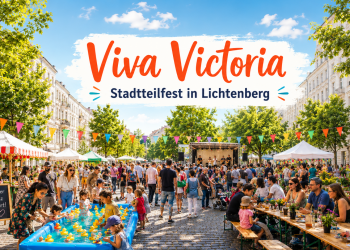 Viva Victoria 2026 Stadtteilfest im Lichtenberger Kaskelkiez mit Entenrennen, Bühnenprogramm und Familienprogramm