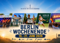 Collage zu den Berlin-Wochenendtipps mit Fête de la Musique, Kanzleramt, Köpenicker Sommer, Tennis und Public Viewing