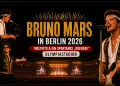 KI-generiertes Beitragsbild zum Bruno-Mars-Konzert 2026 im Berliner Olympiastadion mit Bühne, Feuerwerk und Publikum