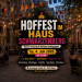 Bunt geschmückter Innenhof des Haus Schwarzenberg mit Street Art, Besuchern und Veranstaltungsplakat zum Hoffest 2026