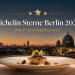 Fine-Dining-Gericht vor der Berliner Skyline als Illustration zu den Michelin-Sternen Berlin 2026