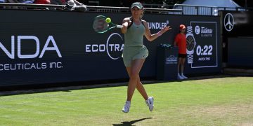 Paula Badosa bei den Berlin Tennis Open 2026 im Steffi-Graf-Stadion