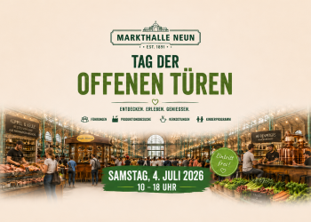 Tag der offenen Türen in der Markthalle Neun am 4. Juli 2026 mit Führungen, Produktionsbesuchen, Verkostungen und Kinderprogramm