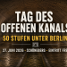 Historischer Backsteinkanal in Berlin-Schöneberg mit Besuchern beim Tag des offenen Kanals 2026