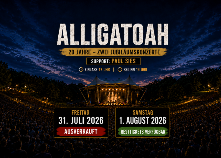 Alligatoah Berlin 2026 in der Wuhlheide mit Support Paul Sies
