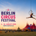 Berlin Circus Festival 2026 auf dem Tempelhofer Feld mit Luftakrobatin, Zirkuszelten und Festivalgelände