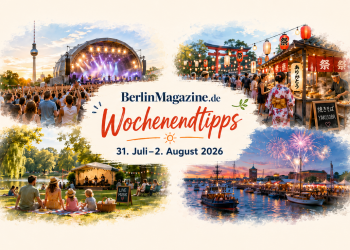 BerlinMagazine.de Wochenendtipps 31. Juli bis 2. August 2026 mit Konzerten, Japan Festival, Parkmusik und Hafenfest