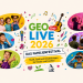 GEOlino Live 2026 Familienfestival mit fröhlichen Kindern, Musikmotiven und bunten Entdecker-Symbolen