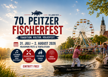 Peitzer Fischerfest 2026 mit Fischerstechen, Riesenrad, Festumzug und Höhenfeuerwerk