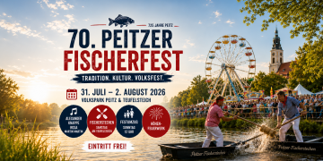 Peitzer Fischerfest 2026 mit Fischerstechen, Riesenrad, Festumzug und Höhenfeuerwerk