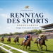 Renntag des Sports 2026 auf der Rennbahn Hoppegarten mit Galopprennen, voll besetzter Haupttribüne und Pferden auf der Zielgeraden
