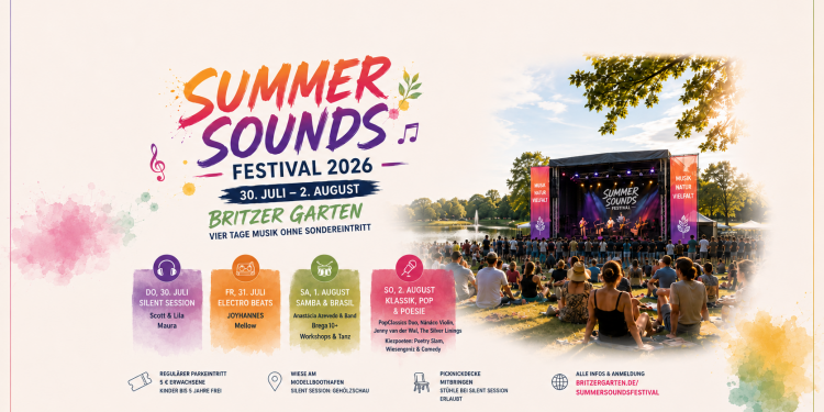 SummerSoundsFestival 2026 im Britzer Garten mit Live-Musik, Picknick und Open-Air-Bühne