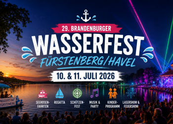 Wasserfest Fürstenberg Havel 2026 am Schwedtsee mit Lasershow und Publikum