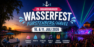 Wasserfest Fürstenberg Havel 2026 am Schwedtsee mit Lasershow und Publikum