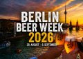 Berlin Beer Week 2026 mit Craft-Beer-Gläsern vor Berliner Skyline und Spree