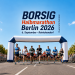 BORSIG Halbmarathon Berlin 2026 mit Startbogen, Läufern und Zuschauern in Reinickendorf