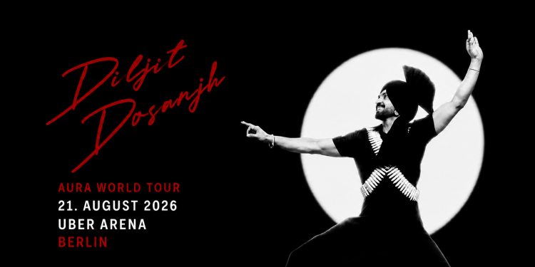 Diljit Dosanjh kommt am 21. August 2026 mit der Aura World Tour in die Uber Arena Berlin