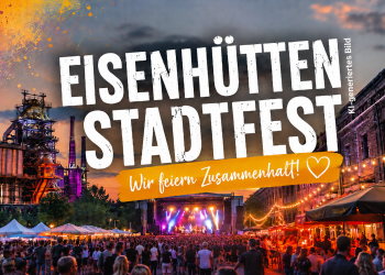 EisenhüttenStadtfest 2026 in Eisenhüttenstadt mit Bühne, Festmeile und Besuchern